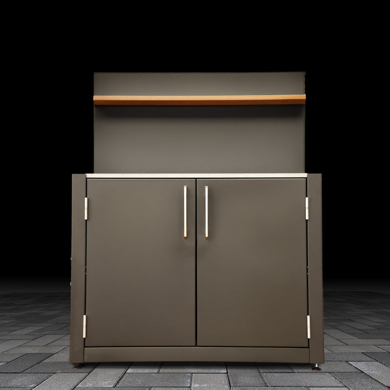 Standard Outdoor Cabinet with dual-doors on a tiled floor